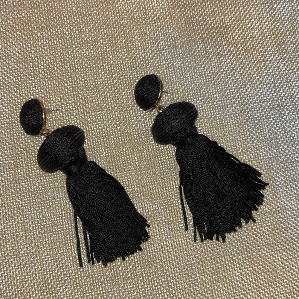 Black Tassel Earrings by sugar fix from baublebar